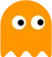Orange ghost icon